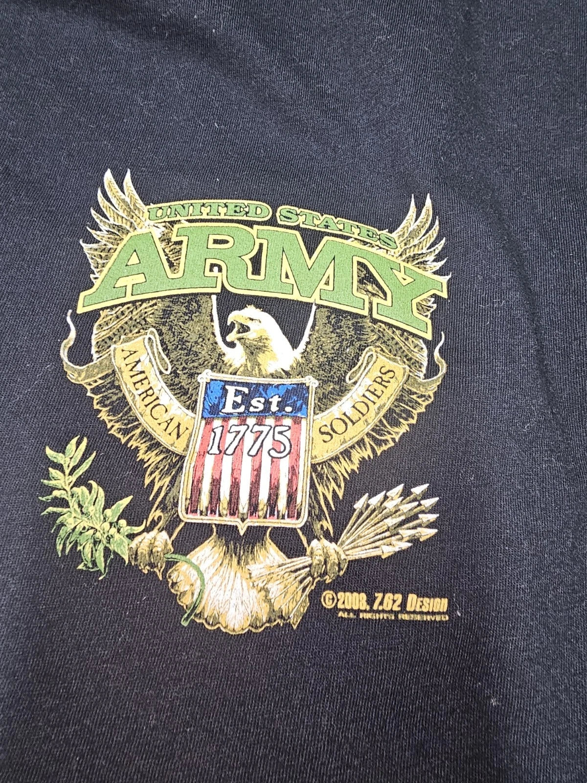 US Army Vintage 2000sGraphic Shirt Size XL Fade Eagle Military Y2K