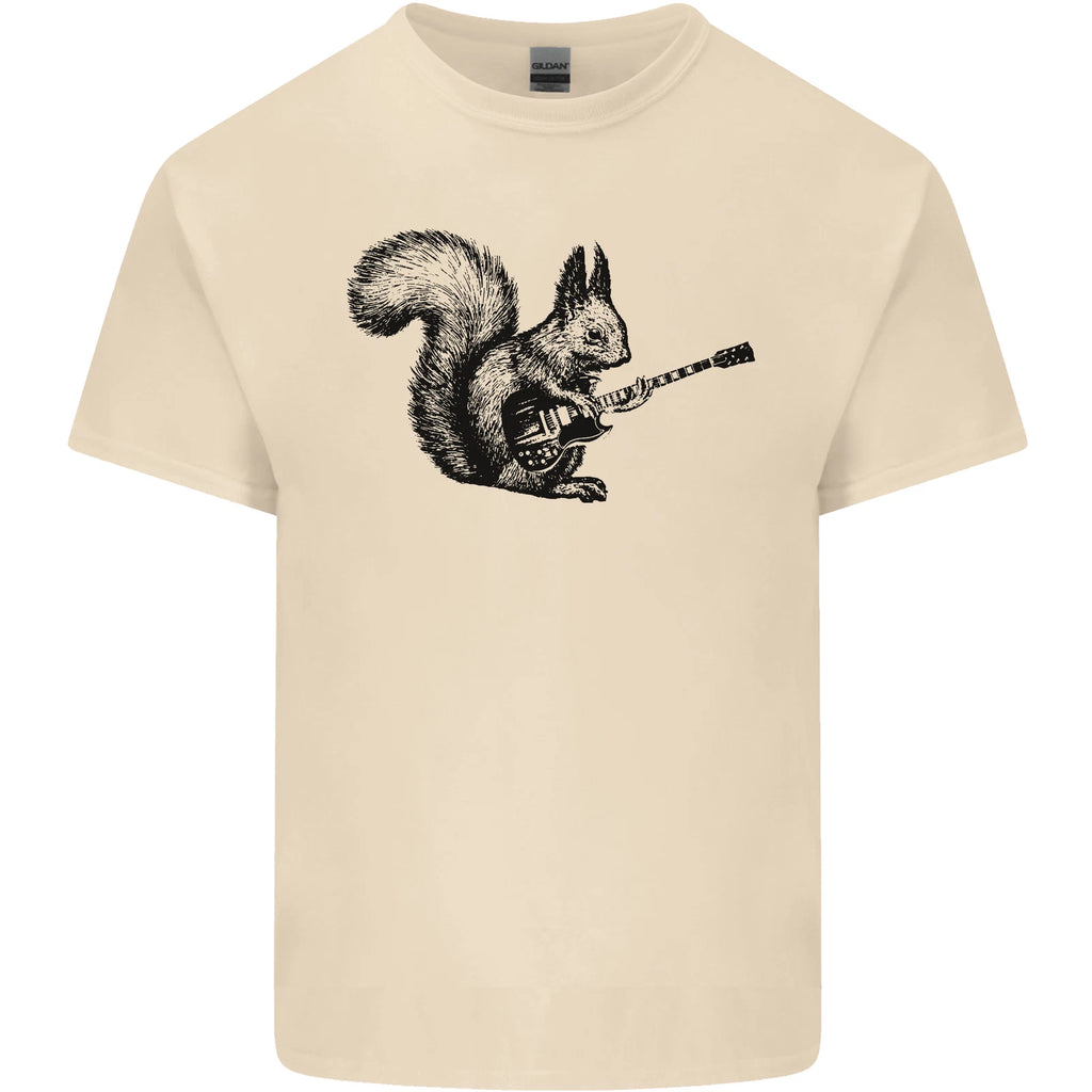 A Squirrel Playing the Guitar Mens Light Cotton T-Shirt