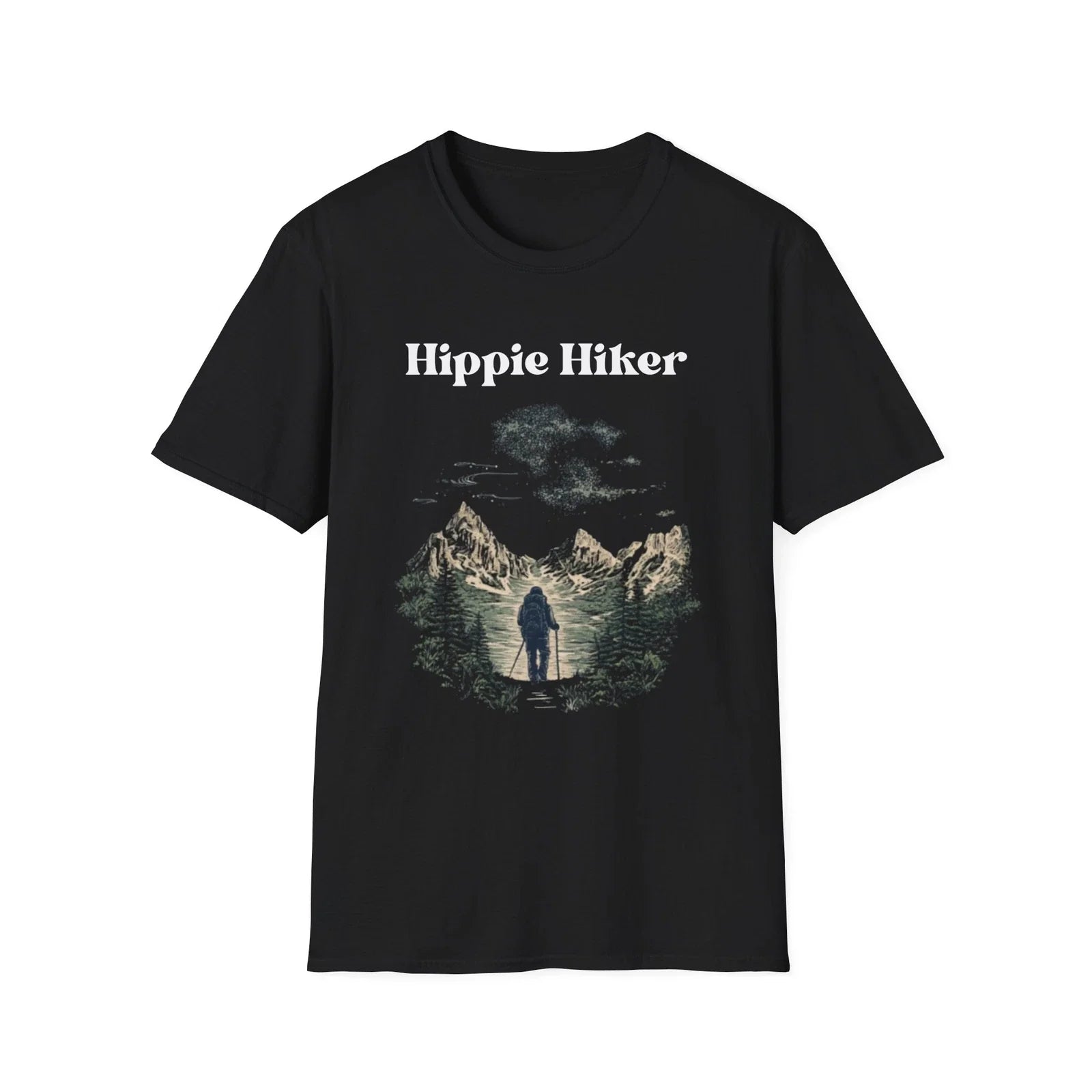Hippie Hiker Shirt Retro Hiking Tee for Nature-Loving Free Spirits