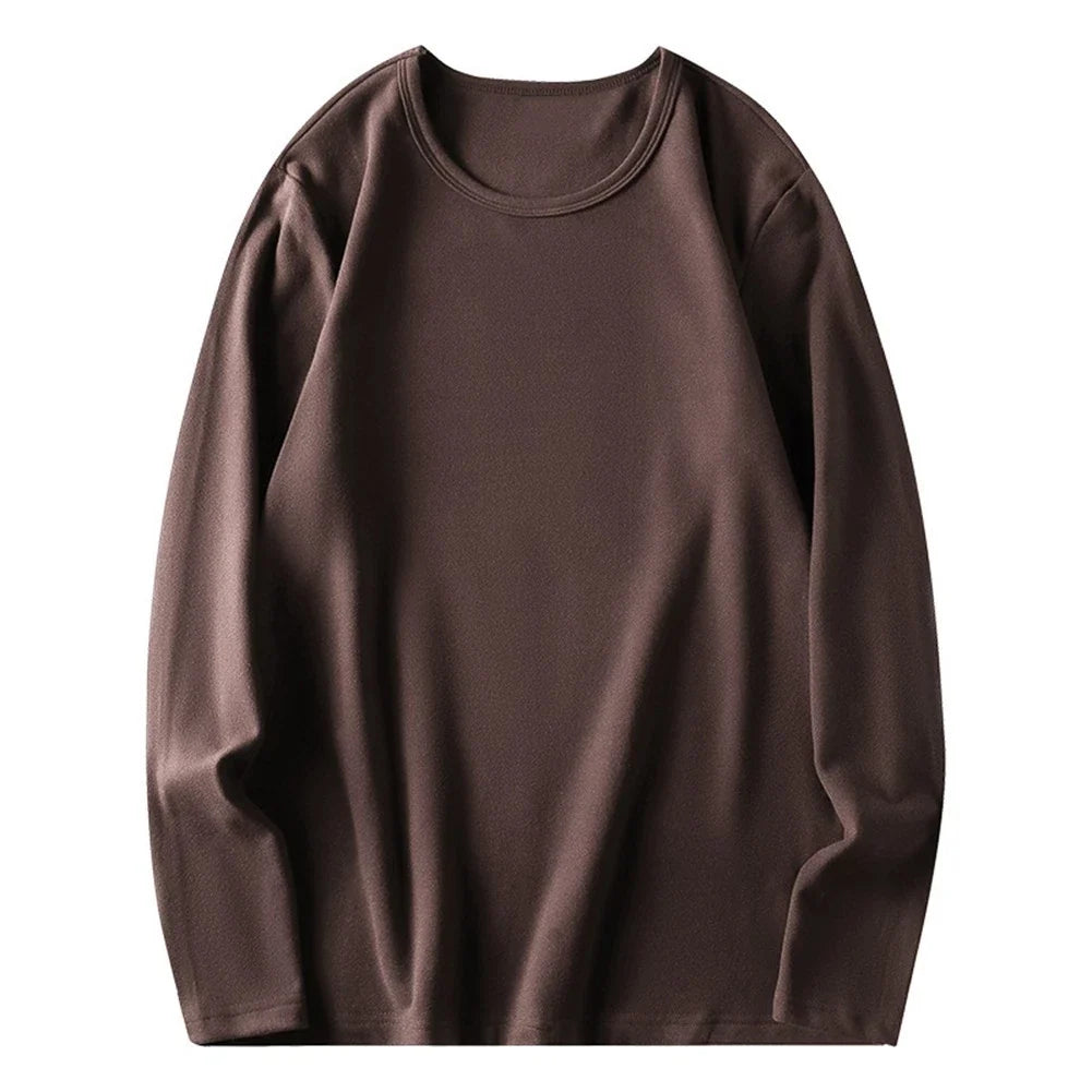 Cold Weather Layering Men Thermal Top Base Layer Shirt 95% Polyester 5% Spandex