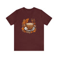 Autumn fall cappuccino coffee peaceful design gift for latte lover barista shirt