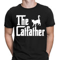 The Catfather Funny Cat Dad Kitten Father Pops Novelty Mens T-Shirts Top #6NE
