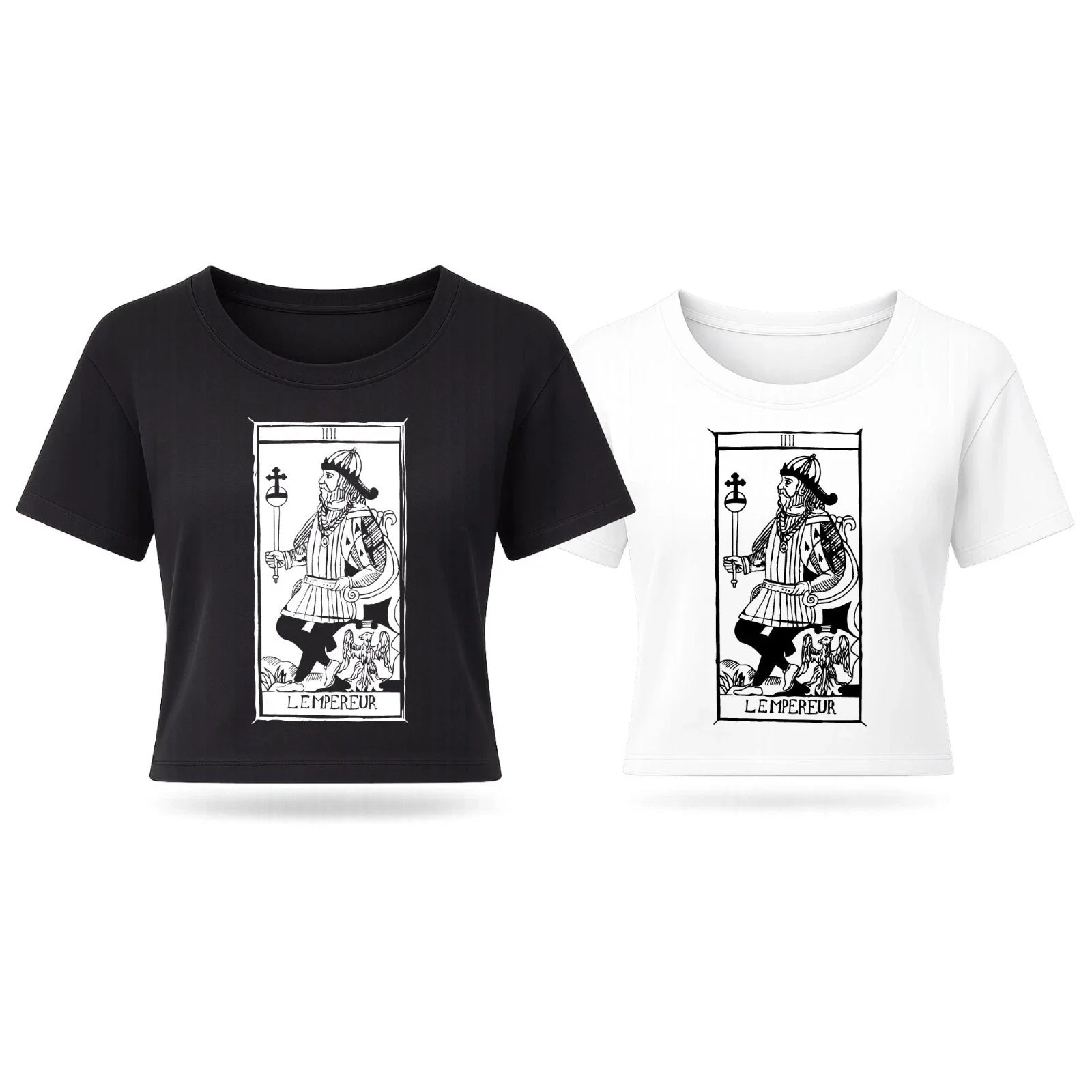 Women's L'Empereur Tarot T-Shirt Organic Cotton Premium Boxy TAROT Emperor