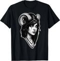 Lilith Priestess Goddess Aries Sagittarius Cute Goth Girl T-Shirt