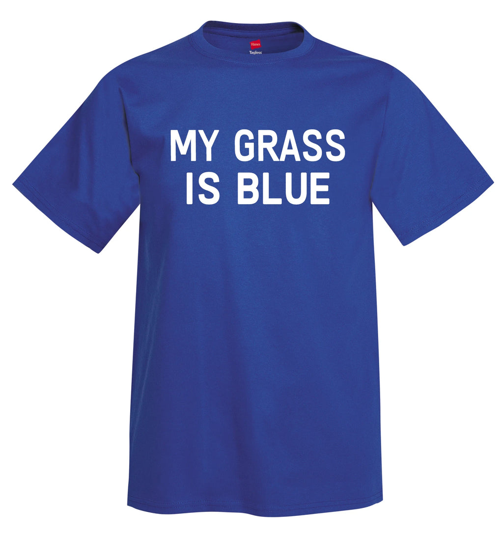 ZJD My Grass is Blue T-shirt 70's  bluegrass skynyrd Kentucky Southern Rock Tee