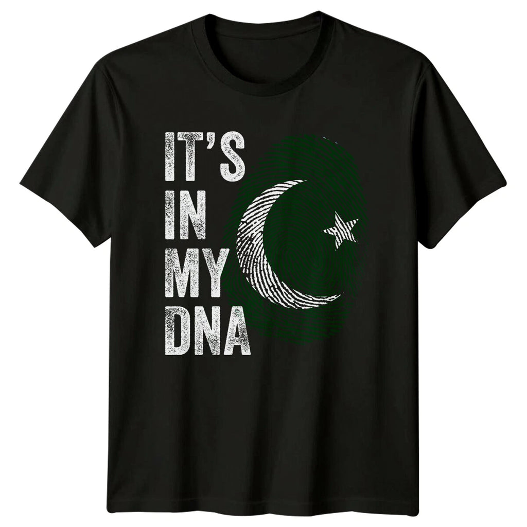 Its In My DNA Pakistan Flags Mens T-Shirt Womens Tee Graphic Unisex Top