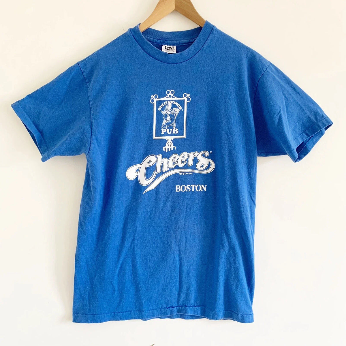 Vintage Cheers Blue Tee Shirt Large