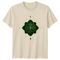 Emerald Green Sacred Geometry Celestial T-Shirt Spiritual Symbol Esoteric Art