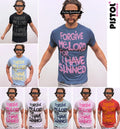 Pistol Boutique Men's Crew Neck T-Shirt JERSEY Cotton Slim Fit Graphic