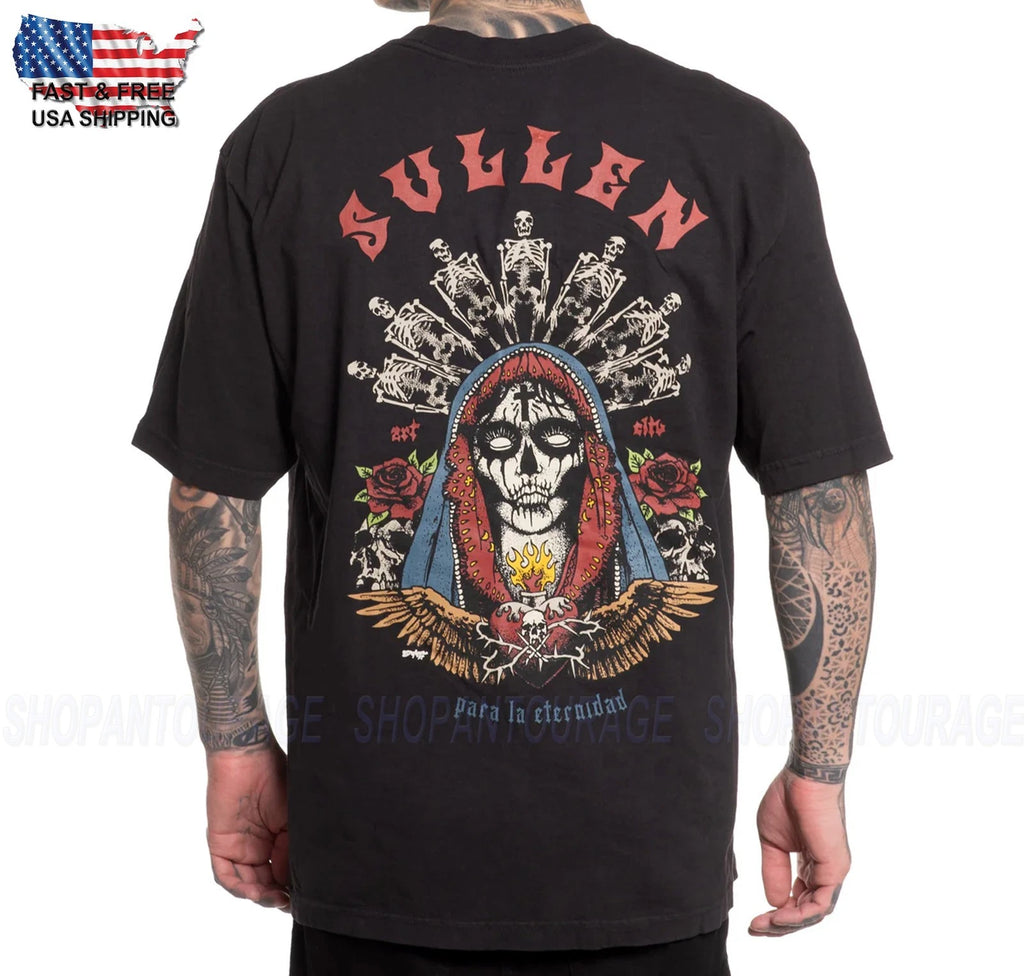 Sullen Art Collective Santa Muerte 1 Ton Tee SCM7042 Short Sleeve Men`s T-shirt