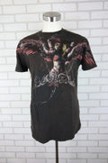 Monarchy T-Shirt Mens L fits S 41" Chest Cyber Grunge Angel Graphic Wings Y2K
