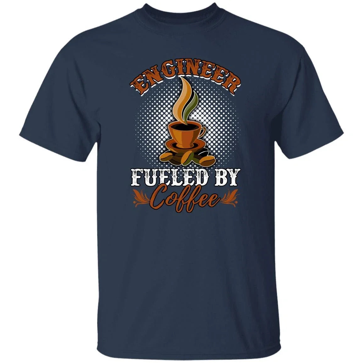 Engineer fueled by coffee Unisex shirt gift chemical engineer tee black navy