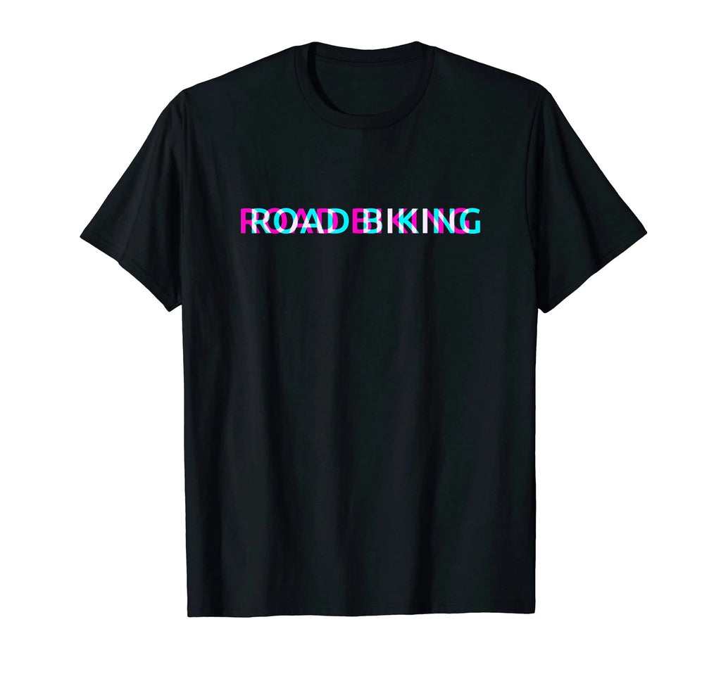 Road Biking, Cool Hobby Edgy Glitch Aesthetic Art T-Shirt