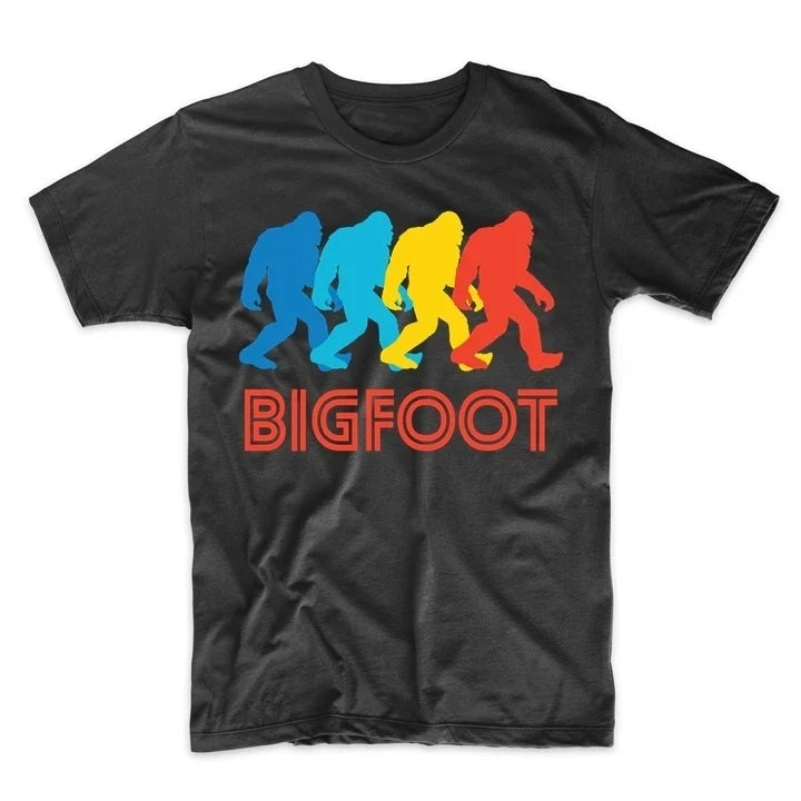 Men's Sasquatch Shirt - Bigfoot Silhouette Retro Pop Art Graphic T-Shirt