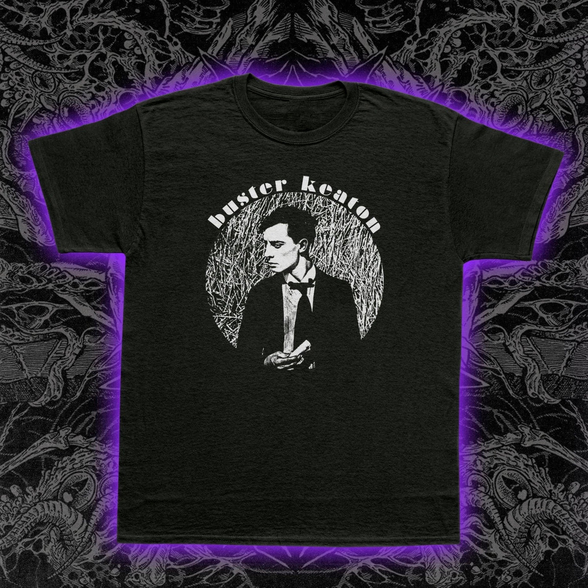 Buster Keaton T-Shirt Silent Film Star Vintage Cinema Graphic Tee Classic Actor