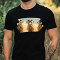 Meerkat Eating Ice Cream Print Cotton Mens T-Shirt Size XS to 5XL