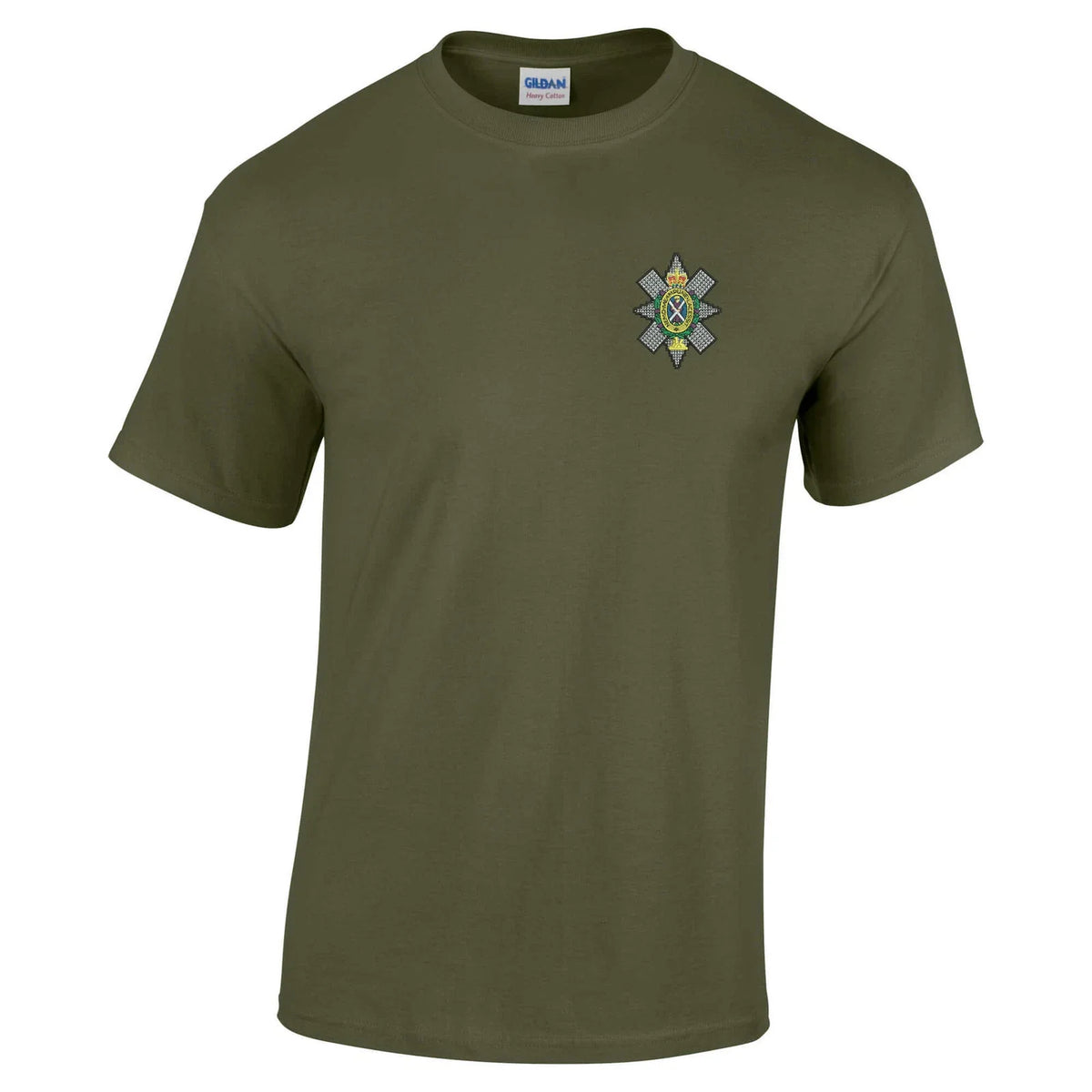 OFFICIAL Black Watch Embroidered 100% Cotton T-Shirt