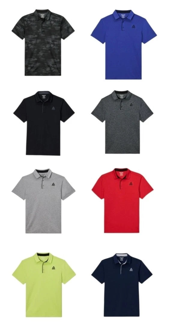 Reebok Performance Men’s Pick Color Short Sleeve Golf Polo T-Shirts: S-3XL