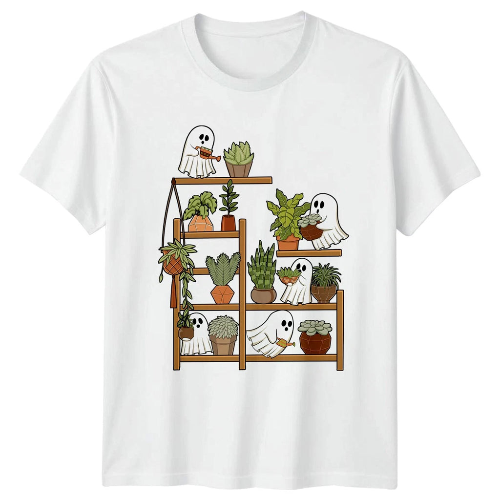 Cute Ghosts Love Indoor Plants T-Shirt Houseplant Gardening Plant Lover