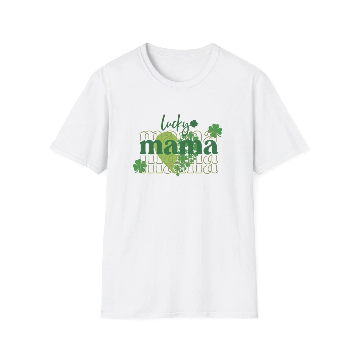 Lucky Mama St Patrick's Day T-Shirt Clover Heart , Paddy's Day Tee Cute Stylish
