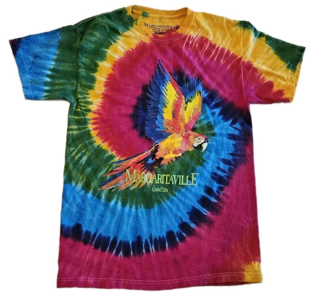 Margaritaville Shirt Mens MEDIUM Short Sleeve Jimmy Buffett Cancun Tye-Dye Tee