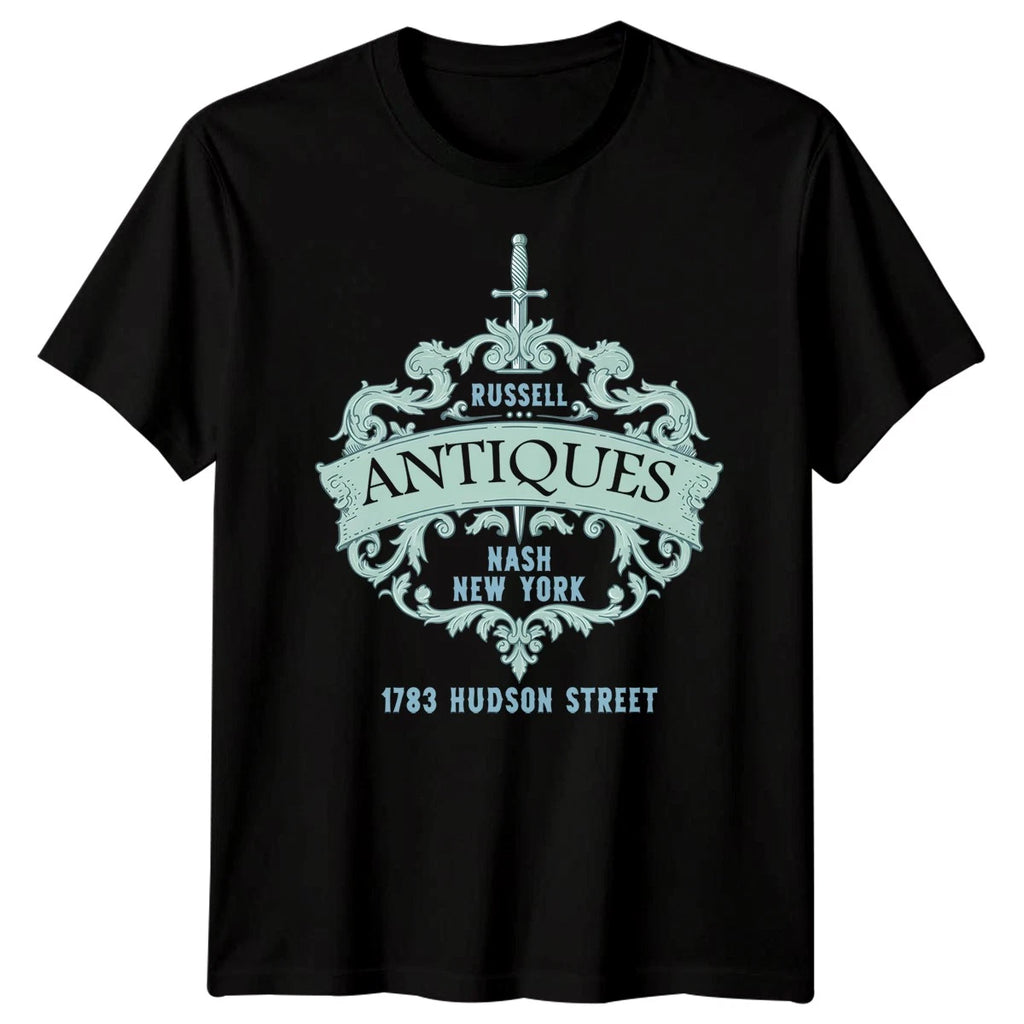 Russell Nash Antiques Mens Tshirt Retro Shop T-shirt Scotland Highlands Tee