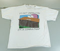 Vintage 90s Dilbert Shirt Mens XL White Dogbert Consultant Single Stich USA Made
