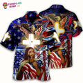 America Jesus Bless Hawaiian Shirt – Trendy Aloha L682