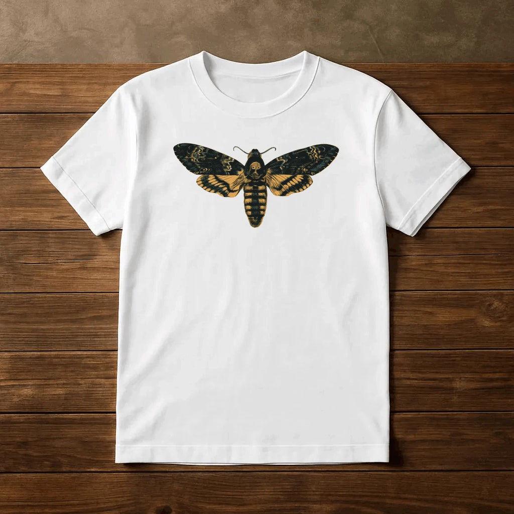 Death Head Moth Shirt Gothic Insect Graphic Tee Vintage Moth T-Shirt
