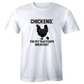 Chickens The Pet That Poops Breakfast Men's T-Shirt Funny Farm Animal Egg Tee