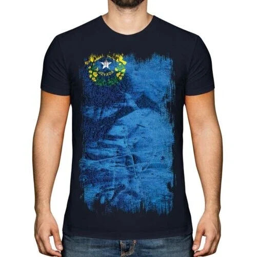 Nevada Flag State Grunge Mens T-Shirt Nevadan T-Shirt