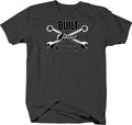 Built Not Bought Classic Hotrod Tshirt for Men Dark Gray
