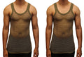 Mens 2 Pack Vest Army Gym 100% Cotton String Top Slim Fit