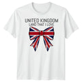 Union Jack T-Shirt United Kingdom Flag Bow UK Pride Patriotic Adults & Kids Tee