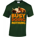 Busy Doing Nothing T-shirt, Sleeping Cow, Rest, Lazy, Relaxed, Chillout, Funny