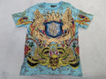 Vintage Y2K Ed Hardy Christian Audigier AOP Graphic Tee Shirt Size L