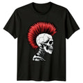 Red Hair Mohawk Skull T-Shirt Punk Rock Gothic Birthday Gift For Him And Her