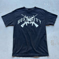 Y2K Hostility Graphic T-Shirt Size M Black