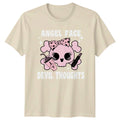 Angel Face Devil Thoughts Womens T-Shirt Pastel Goth Alternative Fashion