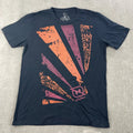 Notion Clothing Mens Large Black T-Shirt Graphic Tee Distressed Print
