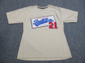 VINTAGE Southpole Shirt Mens Large Beige Hip Hop Street Wear Y2K Spell Out Logo