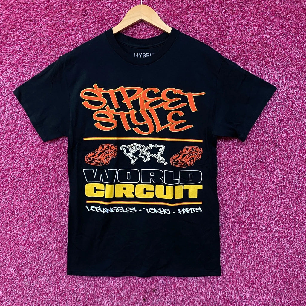 Hybrid Street Style World Circuit Graphic T-Shirt Medium