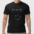 Jesus Loves You Shirt Minimalist Christian Faith Smiley Tee Unisex 100% Cotton