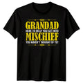 Mens Grandad Mischief Funny Fathers Day T-Shirt Tee Best Dad Ever Papa Life 4#FD