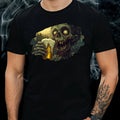 Mens Zombie Beer Print Cotton T-Shirt Size XS to 5XL