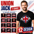 Union Jack T-Shirt | British Flag Patriotic UK Pride Tee | 12 Designs Options
