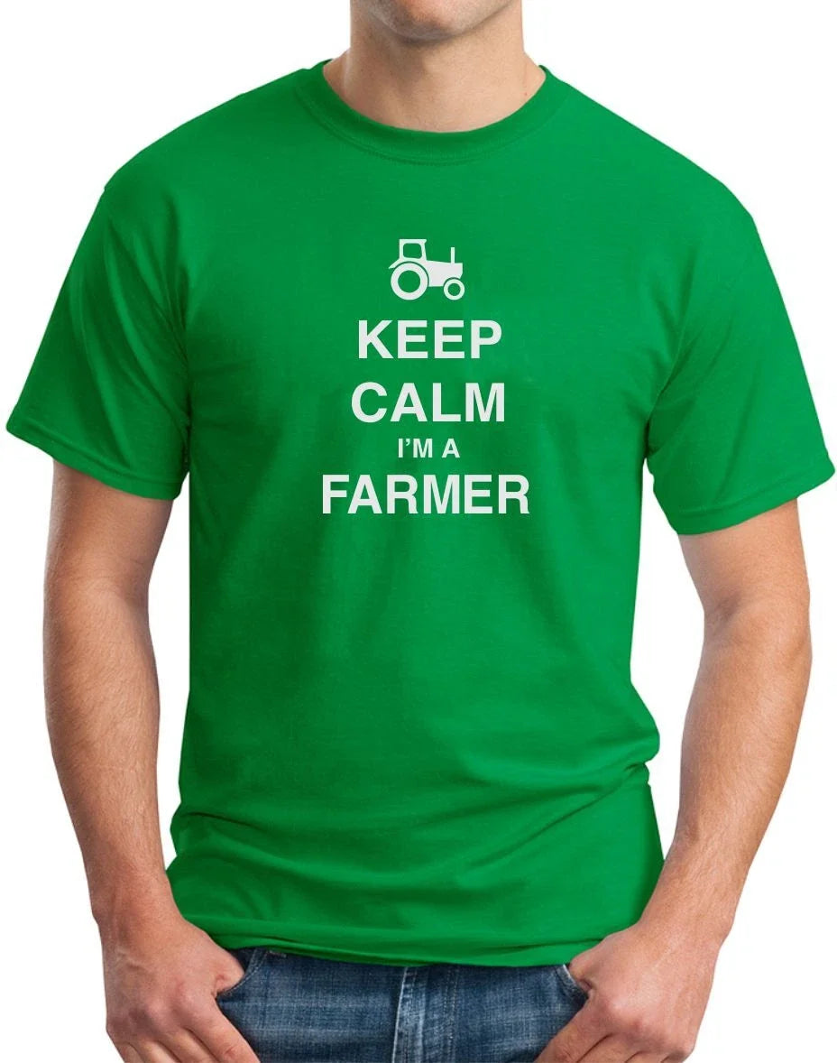 KEEP CALM I'M A FARMER - FUNNY SLOGAN  Mens Womens Kids T-Shirt