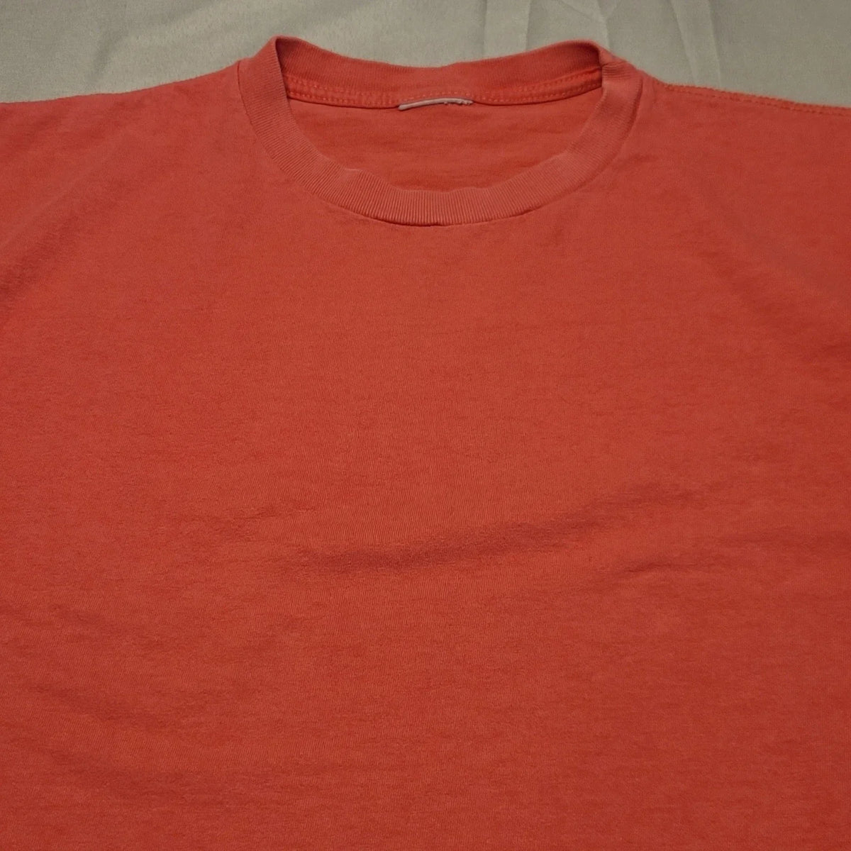 Unbranded T-Shirt Mens XL Salmon Pink Short Sleeve Crewneck Basic Tee Casual