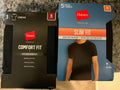 Men's Hanes 5 Slim Fit 3 Comfort Fit or 6 Everyday Premium Crew Neck Blk S,M,XL