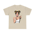 Sexy PopArt Girl with pigtails and Sucker Unisex heavy cotton Tshirt